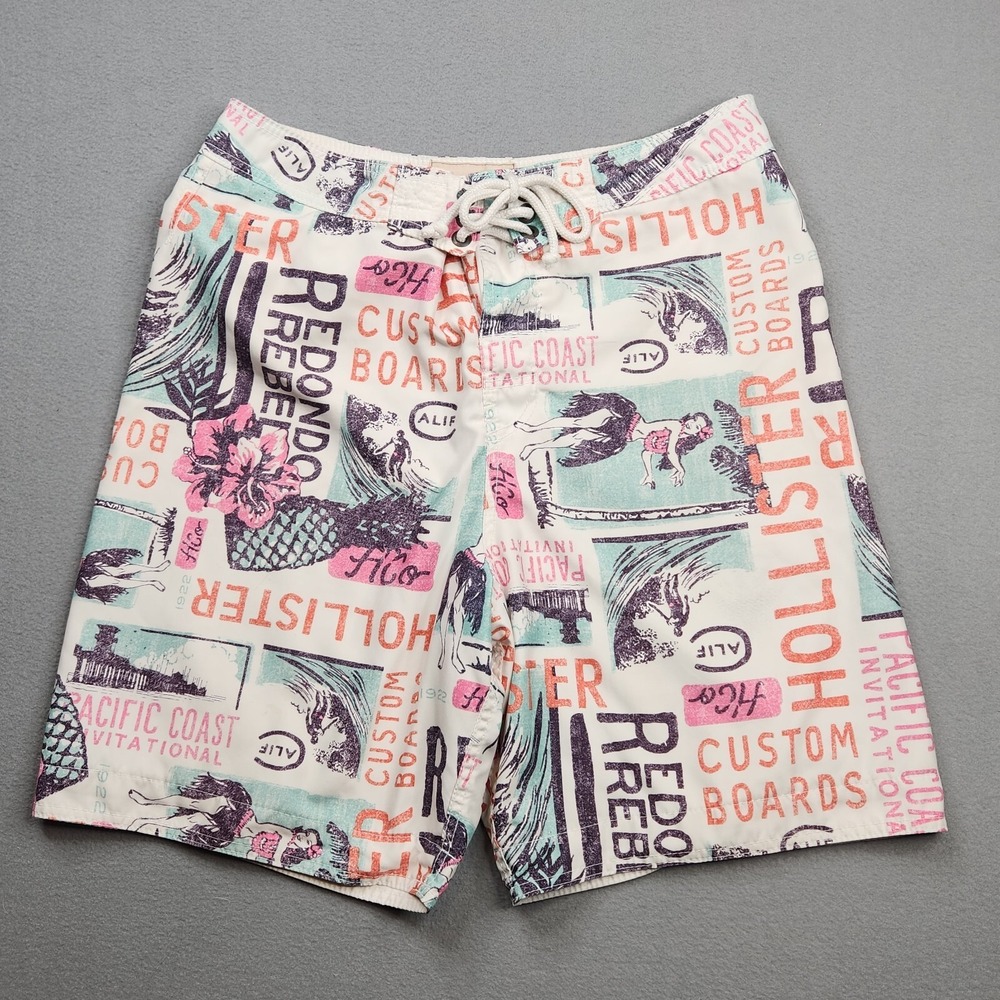 Hollister Men's Swim Suit‎ Large Surf California Board Shorts Trunks Mesh Lined